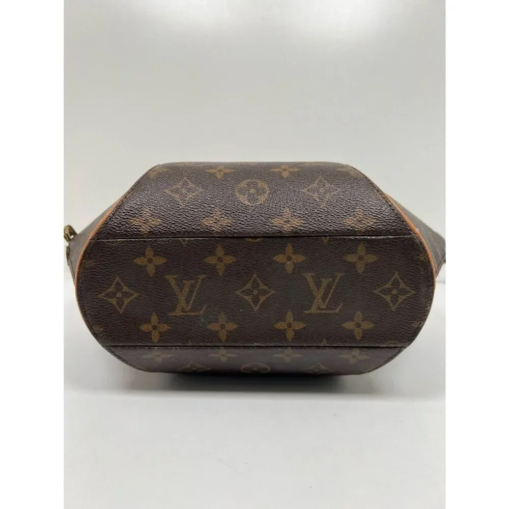 LOUIS VUITTON Ellipse PM Monogram Handbag Brown Lock + Key + Dust Bag